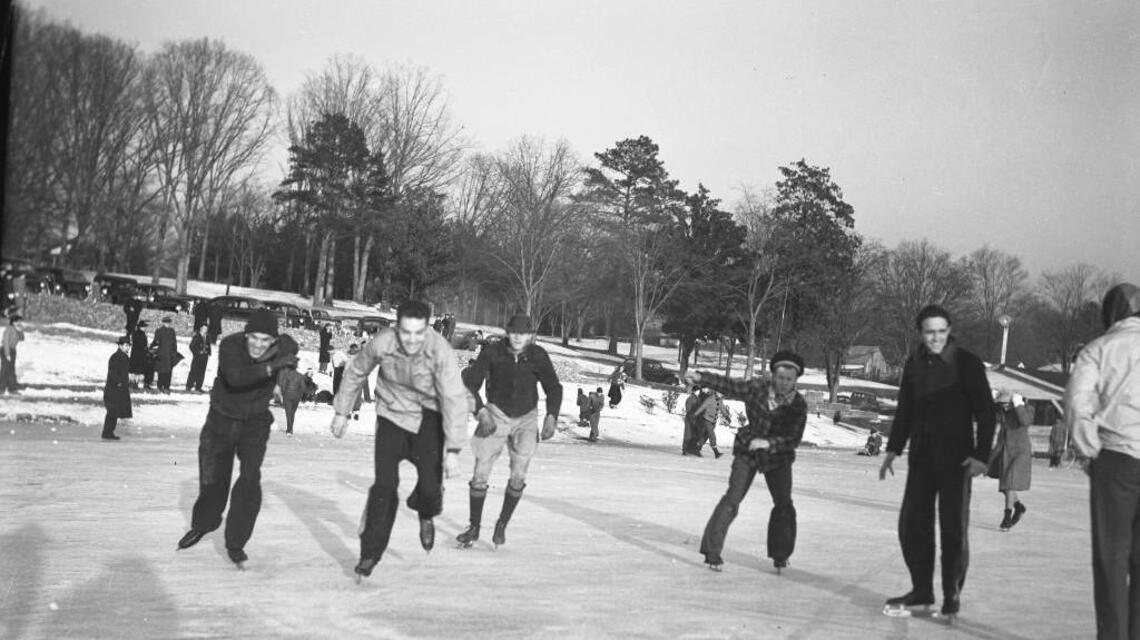 Ice skating a rare treat in the South
