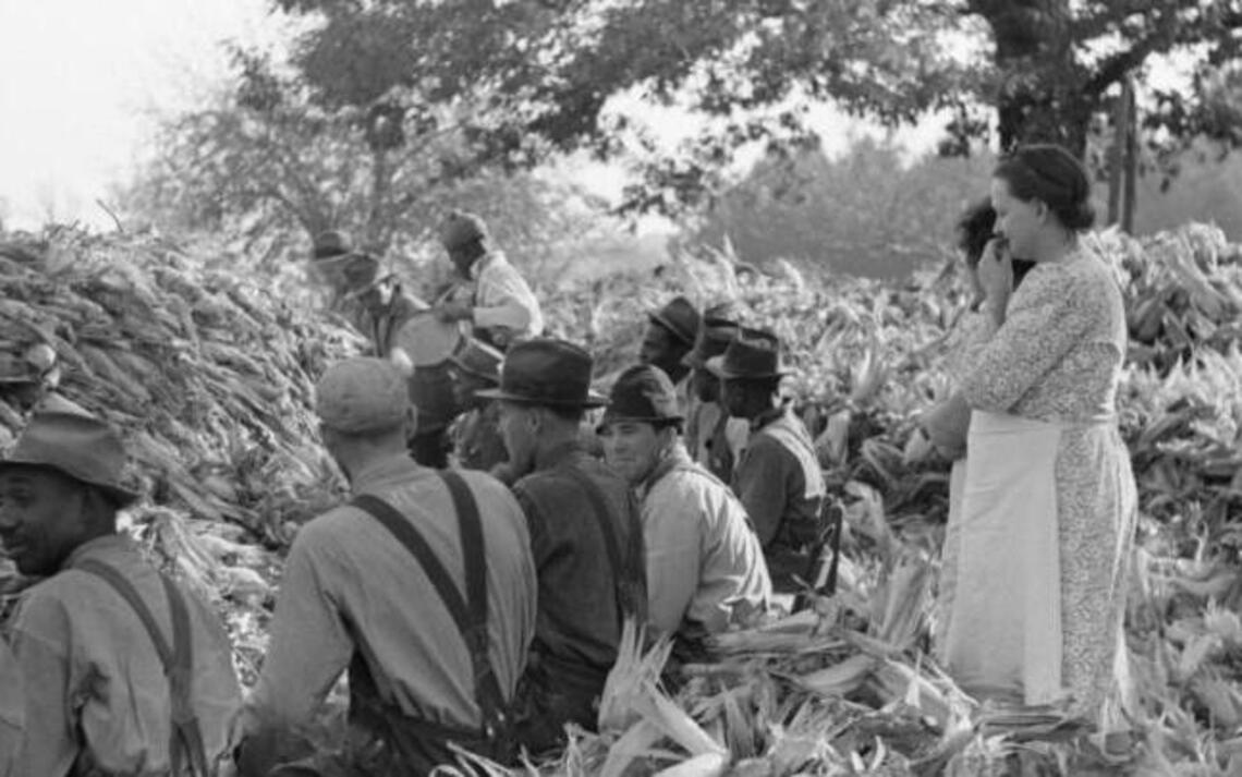 In 1951, Chatham County corn shucking took many hands
