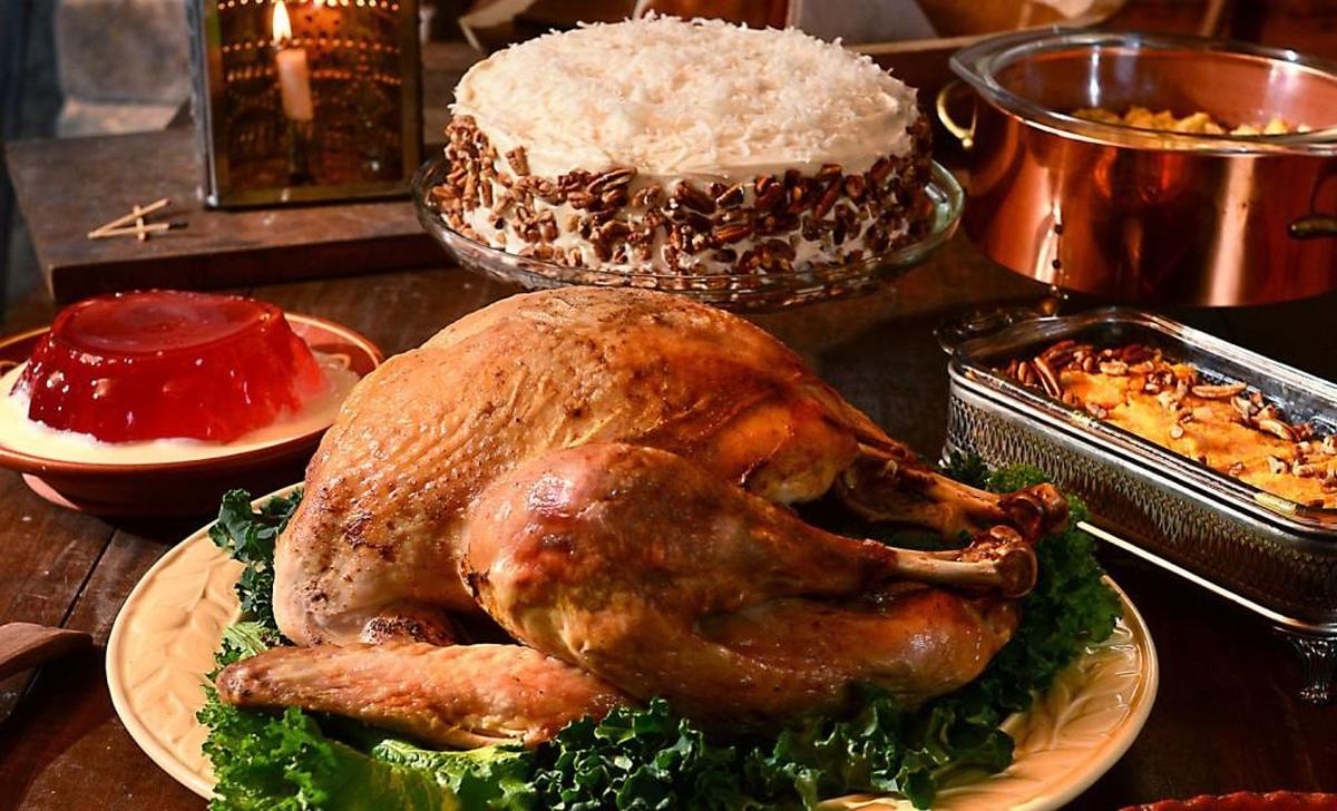 A Tar Heel Thanksgiving meal is displayed at the Hezekiah Alexander Homesite at the Charlotte Museum of History in this 2014 file photo.