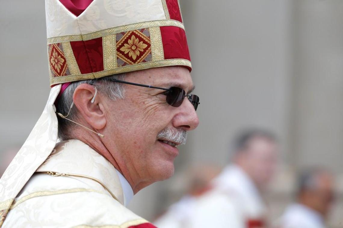 Bishop Luis Rafael Zarama waits before his installation mass as the sixth bishop of the Diocese of Raleigh at Holy Name of Jesus Cathedral in Raleigh last year. On Tuesday, Zarama shared on the diocese’s website an Aug. 9 statement from Archbishop Wilton D. Gregory in the Ecclesiastical Province of Atlanta, of which the Raleigh Diocese is a member.