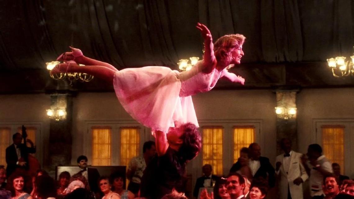 “Dirty Dancing,” starring Patrick Swayze and Jennifer Grey, was filmed primarily in North Carolina. The famous lift, seen here, was practiced in Lake Lure.