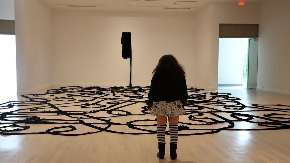 
The UNC-Greensboro Weatherspoon Art Museum features Beverly Semmes’s large-scale installation, Buried Treasure (1994). Also featured in the gallery is the Feminist Responsibility Project (FRP) which includes drawings, ceramics, suspended and illuminated glass sculpture, and a video work. 
