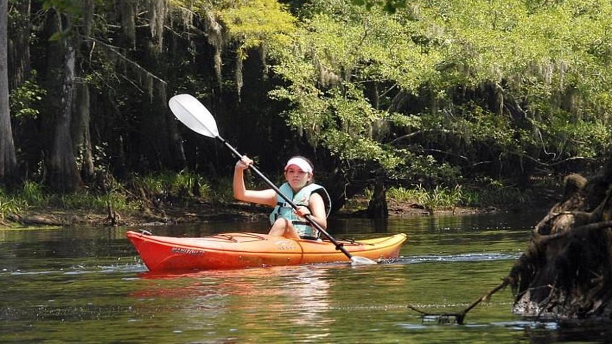 Kayaking on the Lumber River.