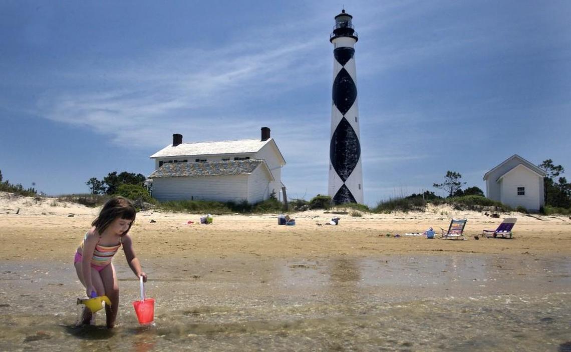 Cape Lookout lighthouse in Carteret County, N.C.