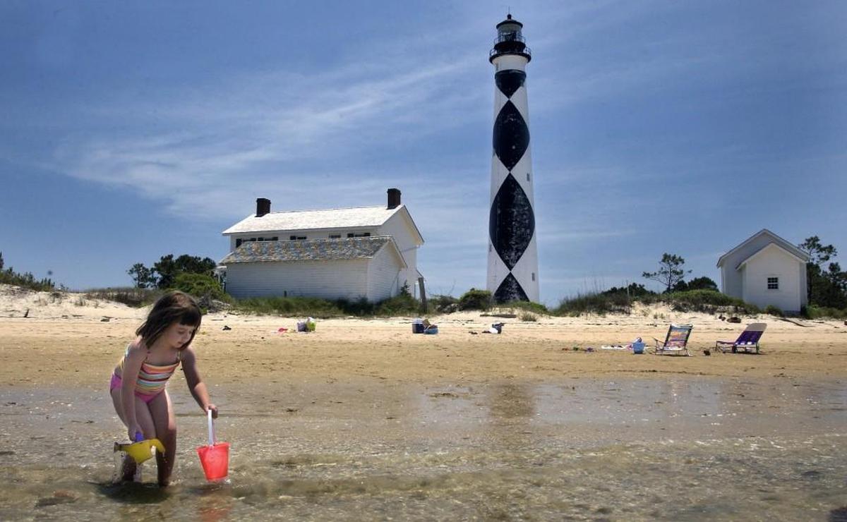 Cape Lookout lighthouse in Carteret County, N.C.