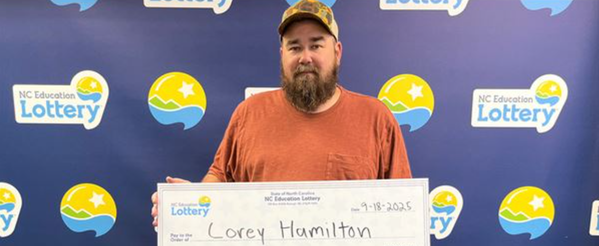 Corey Hamilton hit the jackpot, giving him an early birthday gift in North Carolina.