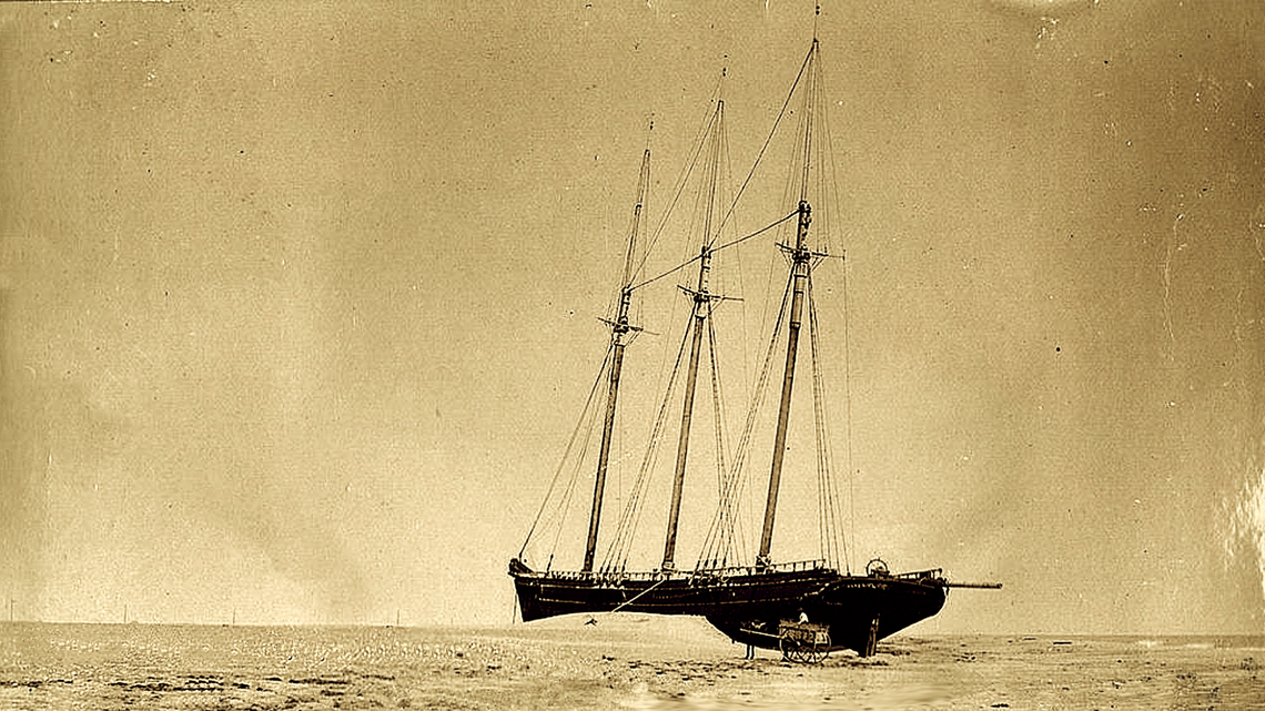 The E. S. Newman wrecked off the North Carolina coast, leading to a harrowing rescue 128 years ago.