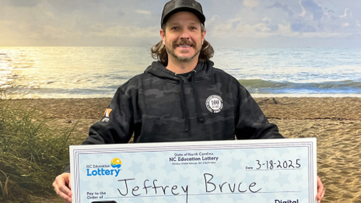 Jeffrey Bruce won a big lottery prize from his couch.
