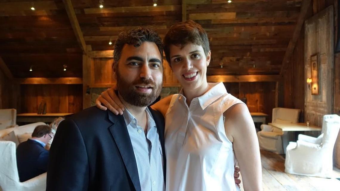 Brooks Bell, right, and Jesse Lipson.