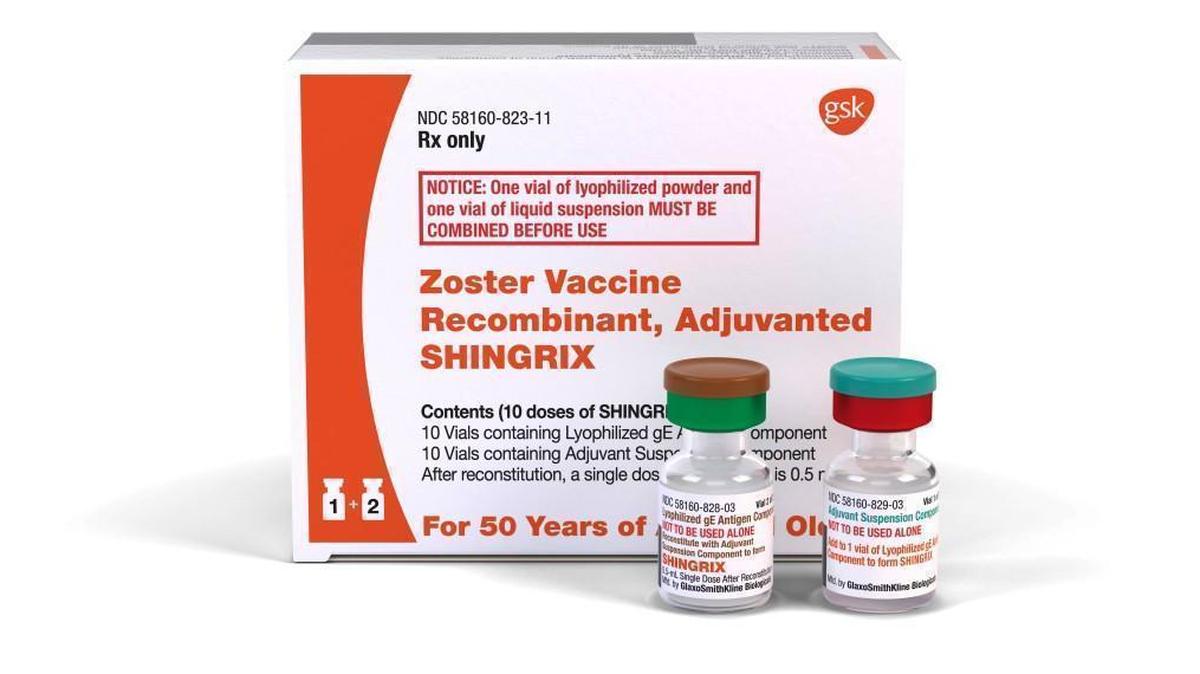 This image provided by GlaxoSmithKline shows the company's Shingrix vaccine. On Oct. 20, 2017, the Food and Drug Administration approved the vaccine to prevent painful shingles in people aged 50 or older. It is the second vaccine for shingles, which is caused by the chickenpox virus. Merck has sold a shingles vaccine for about a decade.