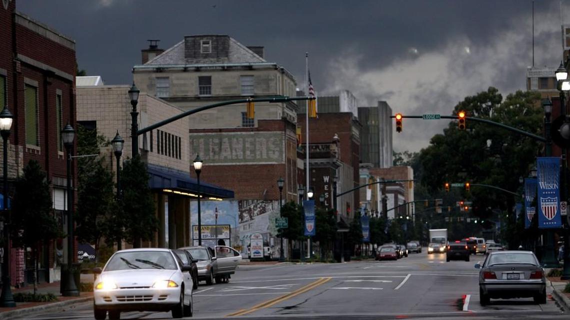 Downtown Wilson, NC. The city and surrounding county of the same name in Eastern North Carolina are supporting a promised pharmaceutical factory from the British company Reckitt.