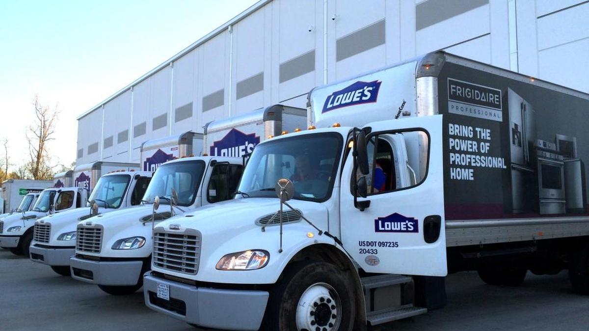 Lowe’s central delivery terminal in Charlotte’s University area.