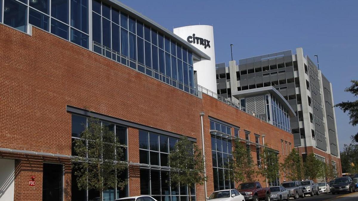 The exterior of Citrix's office in downtown Raleigh, in an October 2014 file photo.