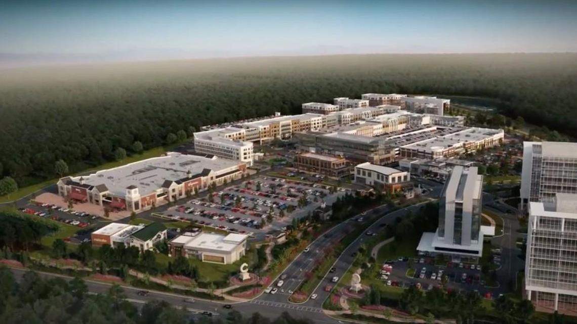 Columbia Development Group is proposing to bring up to two million square feet of mixed-use space, including Class A office, retail and restaurant space, two hotels and multi-family units. The project would also include an amphitheater, green space and multiple parking decks.