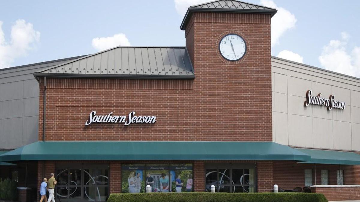 The front exterior entrance to the 60,000-square-foot Southern Season store at University Place, Chapel Hill, on Tuesday, August 23, 2016, the day a federal judge approved the sale of the bankrupt Chapel Hill business to Calvert Retail, a Delaware company that owns several kitchenware stores.