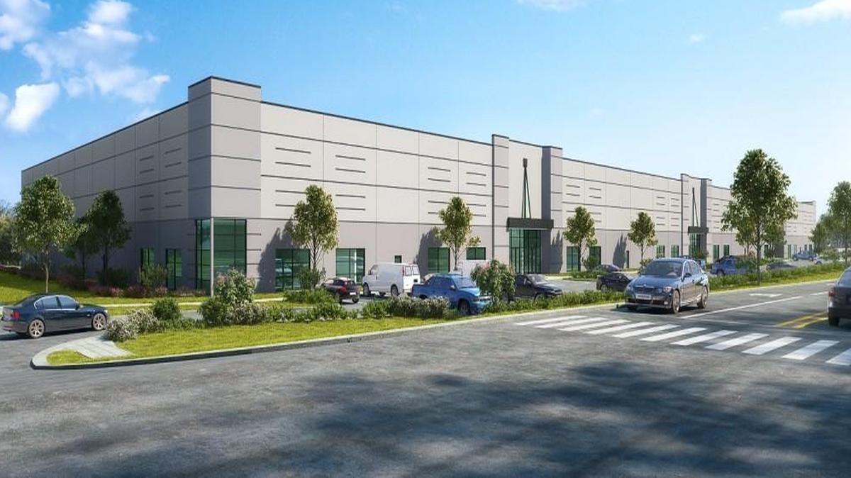 Exterior view of the planned Patriot Park warehouse and logistics project in RTP.