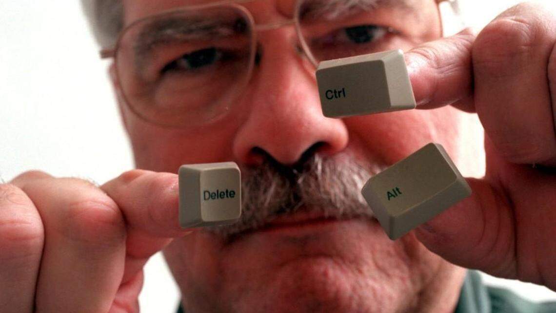 David Bradley invented the ctrl+alt+del reboot command while at IBM. But he did it in Florida, not North Carolina.