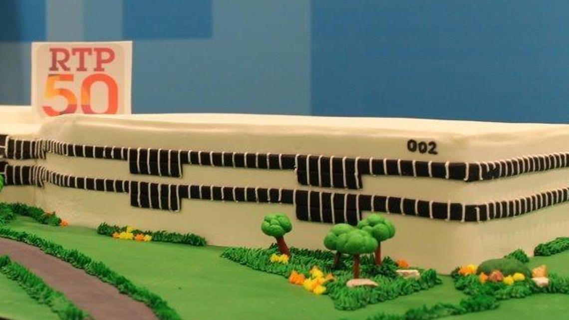 IBM’s recent, week-long celebration of its 50th anniversary in Research Triangle Park included this cake by Edible Art in Raleigh.