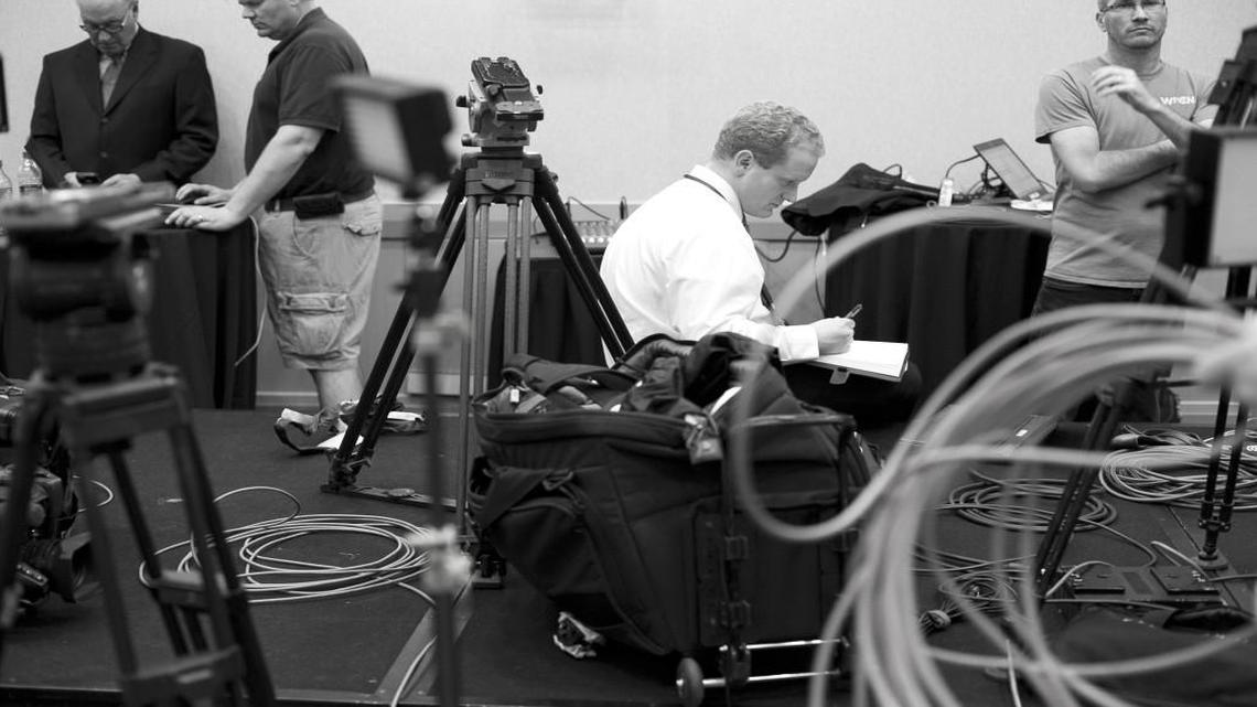 WNCN gave up its current spectrum as part of a nationwide auction conducted by the Federal Communications Commission. As a result, it will need to switch channels. WNCN political reporter Beau Minnick is shown here working on election night 2016.