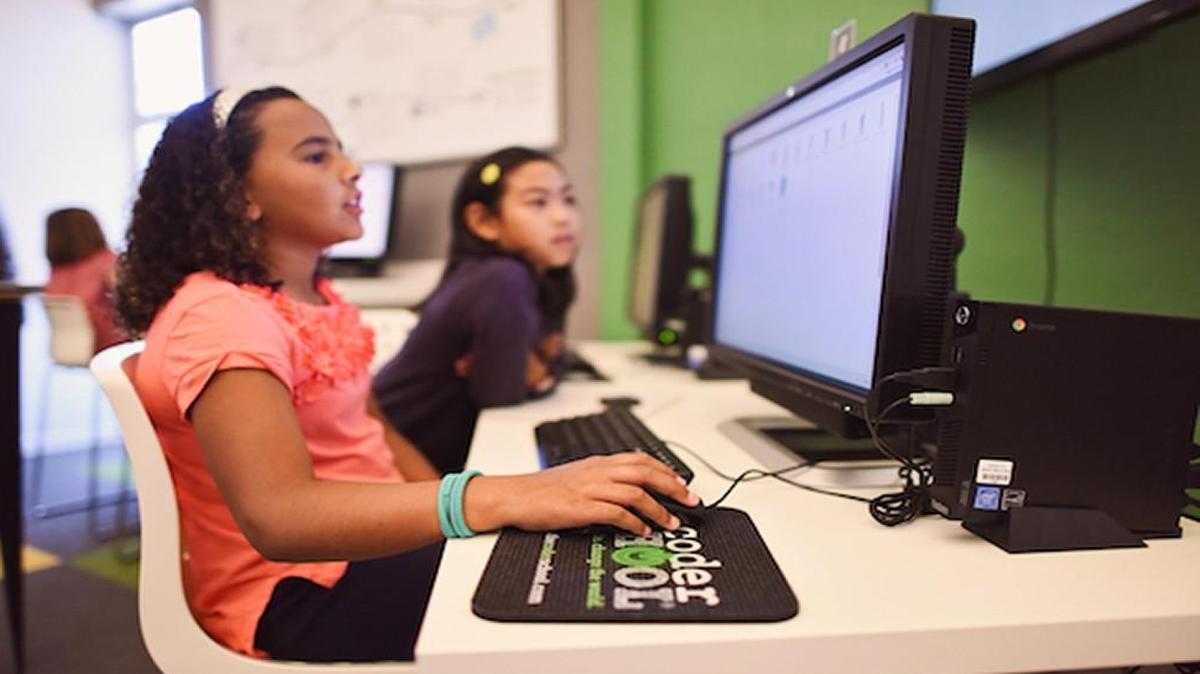 Students learning coding at after-school classes and camps at theCoderSchool. The school was started in Palo Alto, Calif. There are now franchise operations scattered around the country, including in Cary and Raleigh.