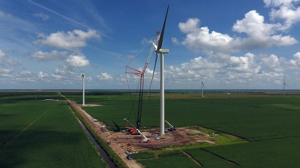 Turbines at the Amazon Wind Farm near Elizabeth City are 492 foot tall. Turbines at wind farms proposed for Chowan and Tyrrell counties would be more than 100 feet taller. N.C. Senate Majority Leader Harry Brown inserted an 18-month moratorium on wind farm permits into an unrelated energy bill that passed both chambers before the state legislature adjourned. The moratorium requires a study to identify areas of the state where the large turbines would interfere with military training. Wind farms must already receive clearance from the Department of Defense before they can be built.