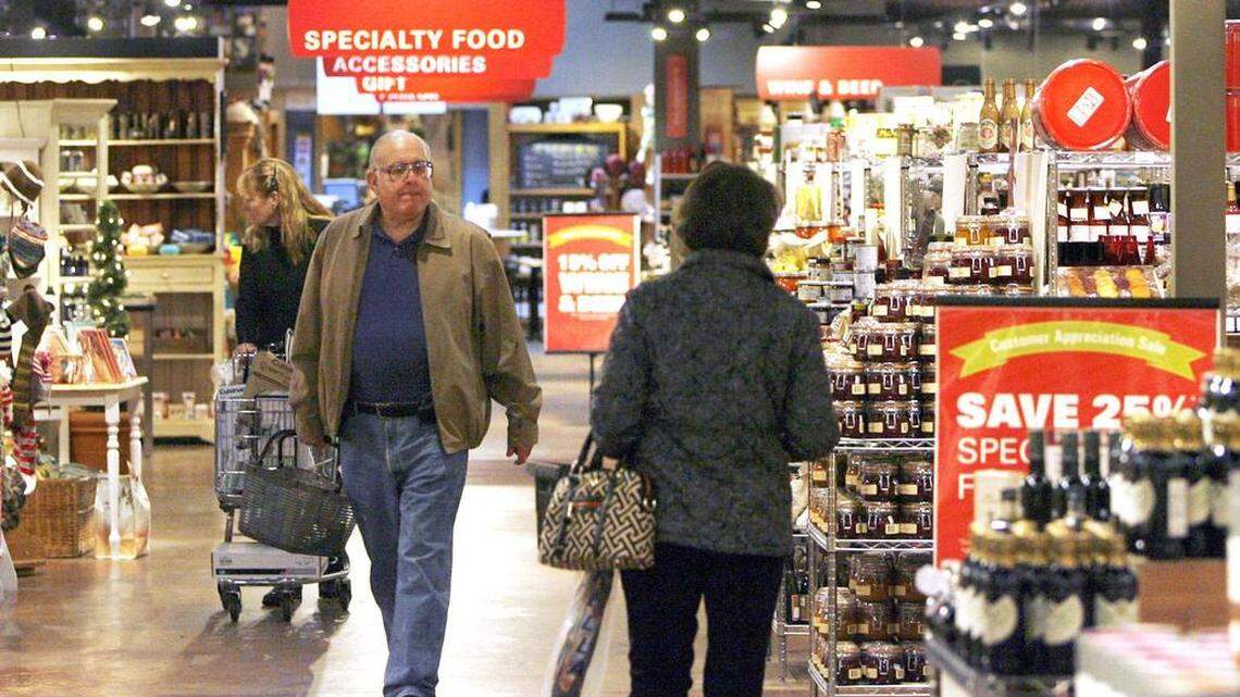 Customers shop at the 65,000 sq. ft. Southern Season store at University Mall in Chapel Hill.