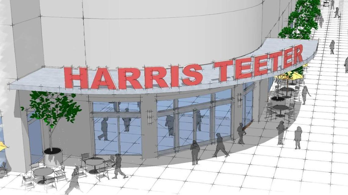 An artist’s rendering of a Harris Teeter grocery store coming to Seaboard Station in downtown Raleigh.