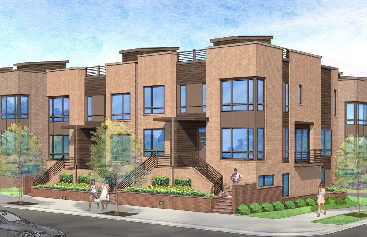 West + Lenoir, a townhome project, is being built on the southern end of downtown Raleigh.