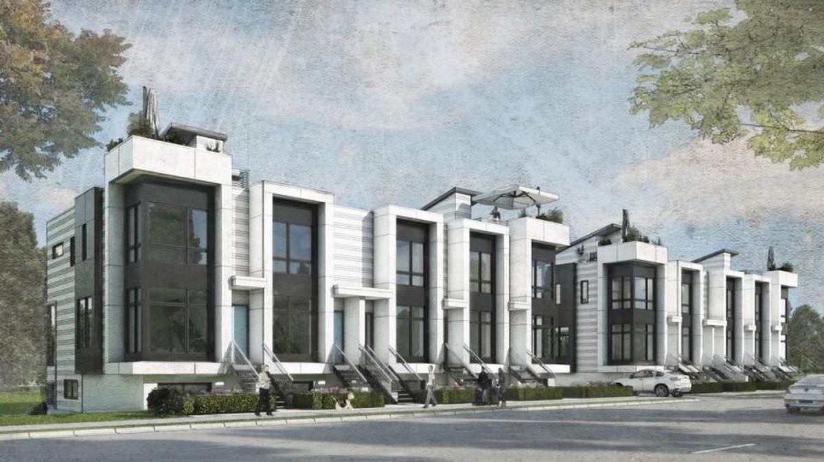 Construction has started on 10Arros, a row house development along New Bern Avenue across from the City Cemetery. It is being developed by Five Horizons and Allen Ventures.