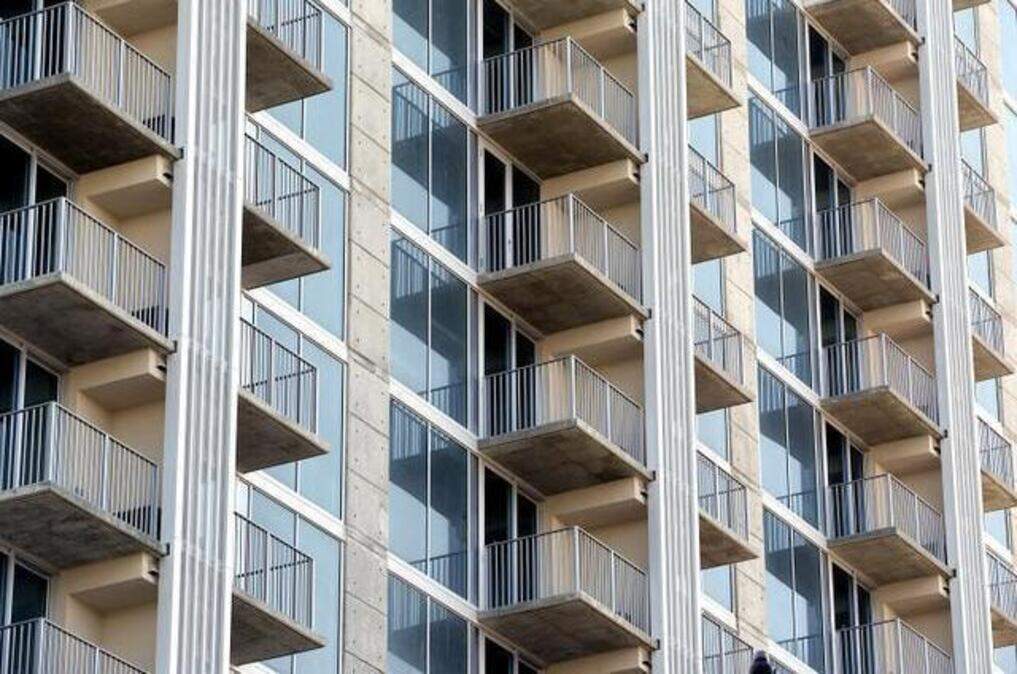 
The final stages of work are  underway Tuesday on the SkyHouse, a high-rise luxury apartment building set to open in a few weeks.
