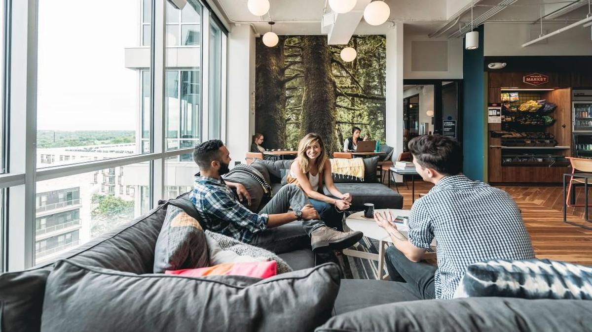 WeWork office-sharing space at University Park in Austin, Texas.