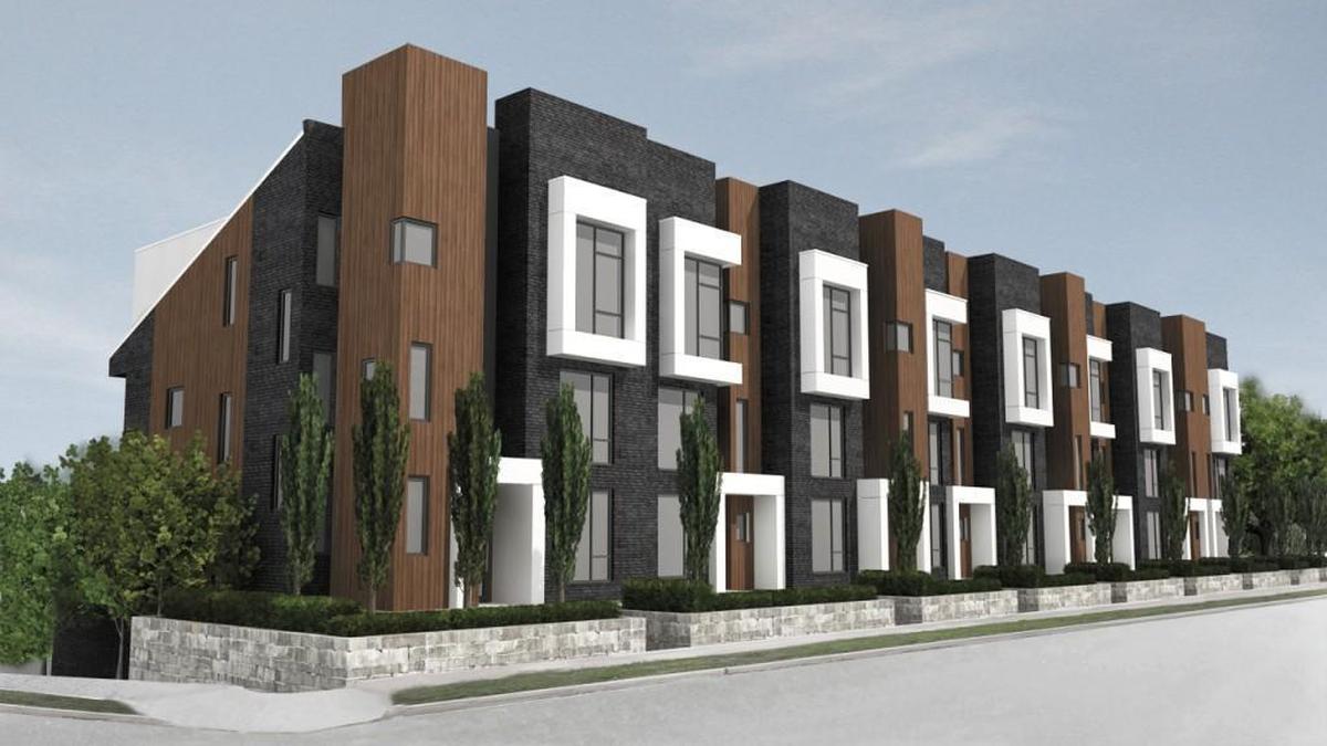 The Saint is a 17-unit townhome project under construction on St. Mary’s Street in Raleigh. It is expected to be finished in 2019.