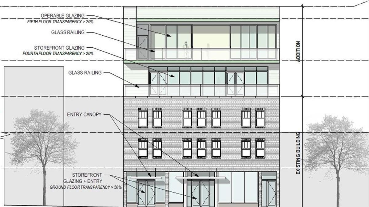 A rendering of the building planned for the Hargett street site now occupied by Father & Son Antiques.