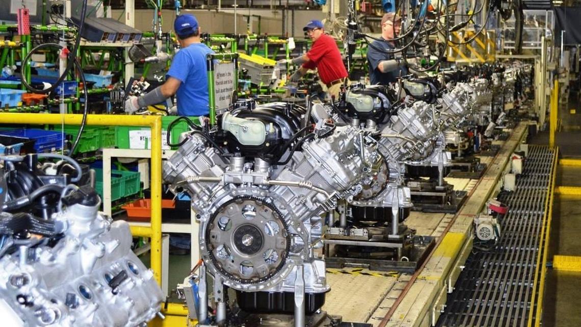 Workers assemble engines at Toyota Motor Manufacturing in Huntsville, Alabama. North Carolina has lost out to Alabama on landing the much sought-after Toyota-Mazda joint auto manufacturing plant, which would have brought 4,000 jobs to the state and invested $1.6 billion.