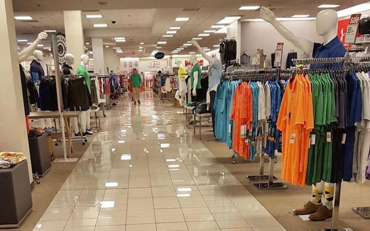 Mannequins appear to give Nazi salutes at a Belk department store in Cary, NC.