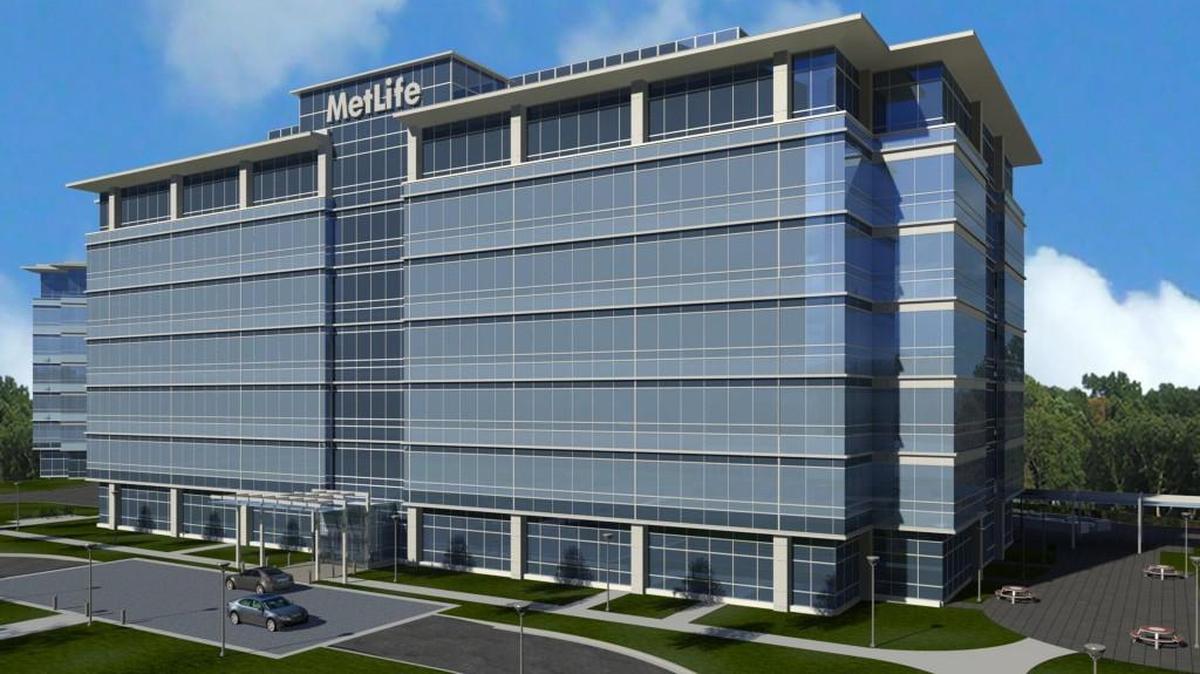 A rendering of the new MetLife office tower in Cary.
