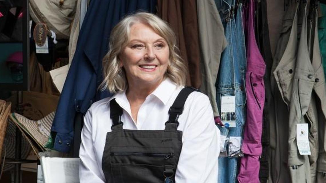 Sharon Moore, founder of Rosies Workwear, at her office in San Luis Obispo, Calif., Oct 17, 2016. As more women enter careers once dominated by men, entrepreneurs are seeing an opportunity to create rugged, quality clothing suitable for manual labor and designed for women. “Some women tell us, ‘I really want the pink or the green because I’m so tired of always looking like the guys,’” said Moore of the colors and floral patterns her company offers.