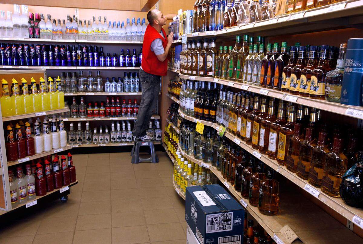 Liquor can only be sold at ABC stores.