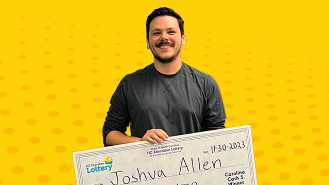 Joshua Allen got richer days after he almost won a big North Carolina lottery prize.