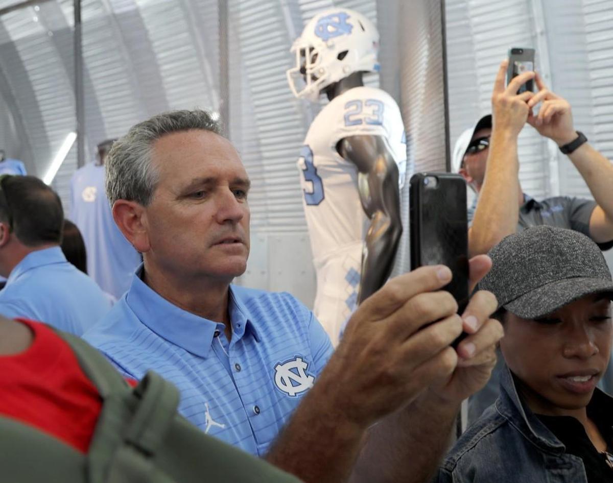 UNC Athletic Director Bubba Cunningham, seen here at a Meet the Heels event in Chapel Hill on Aug. 5.