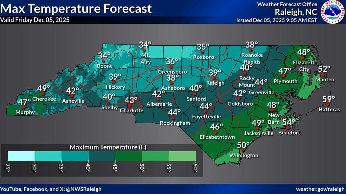 Wintry precipitation was in the Triangle forecast. Where did snow fall?