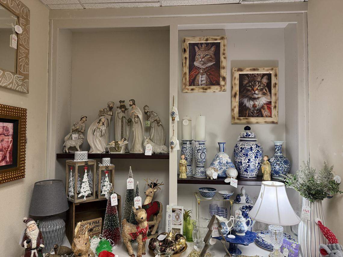 The Perfect Piece in Cary, North Carolina, has a store full of holiday items, including decorative pieces and ornaments. But shoppers can also find decor in a variety of styles.