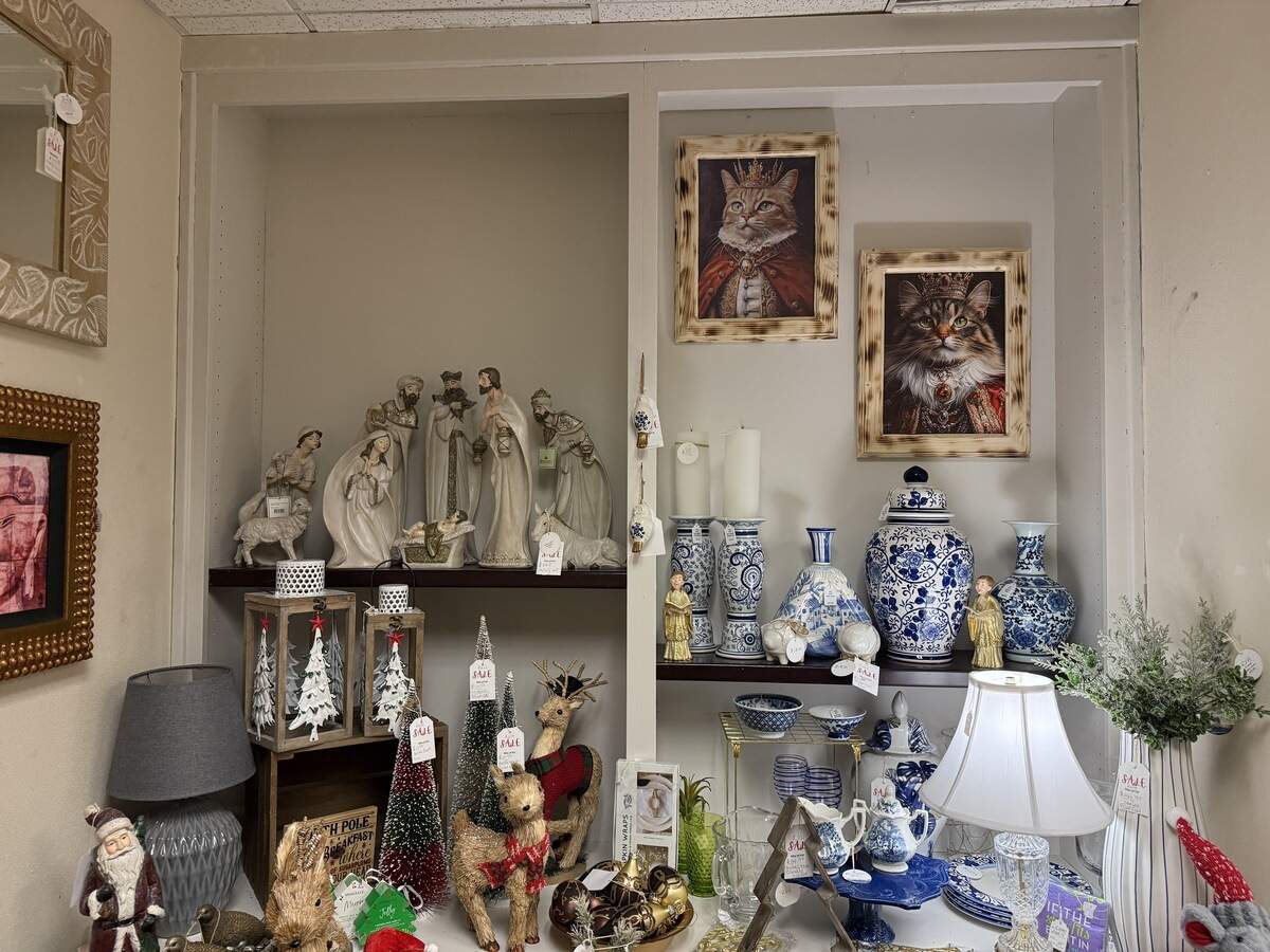 The Perfect Piece in Cary, North Carolina, has a store full of holiday items, including decorative pieces and ornaments. But shoppers can also find decor in a variety of styles.