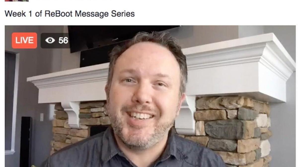 Nathan Rouse of Radiant Church in Raleigh delivers his Sunday sermon on Facebook Live.