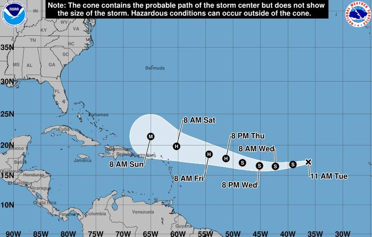 Tropical Storm Erin is expected to develop into the first hurricane of the 2025 Atlantic hurricane season.