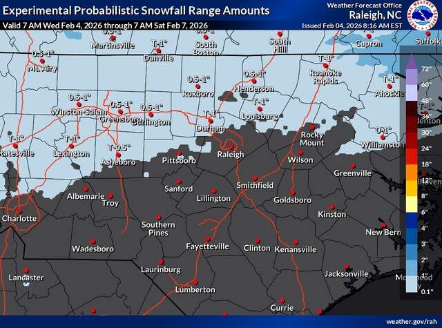 Forecast: How much snow, rain will Raleigh, Durham NC get | Raleigh ...