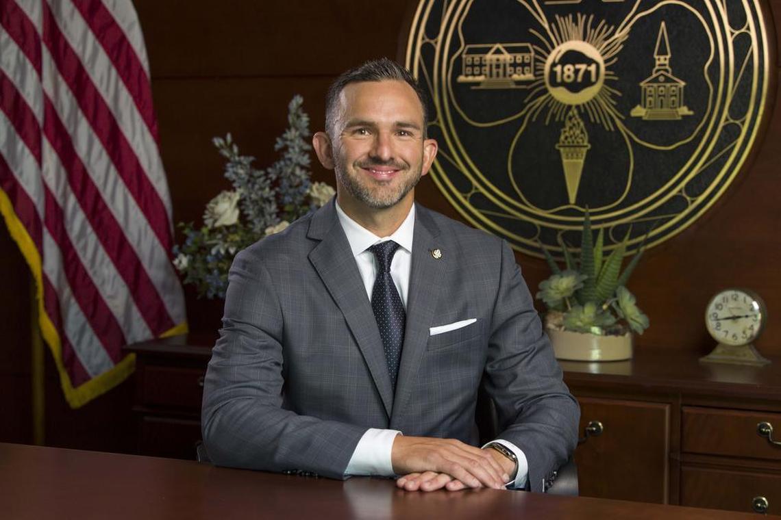 Sean Stegall, was sworn in Thursday, Aug. 4, 2016, as the new town manager of Cary.