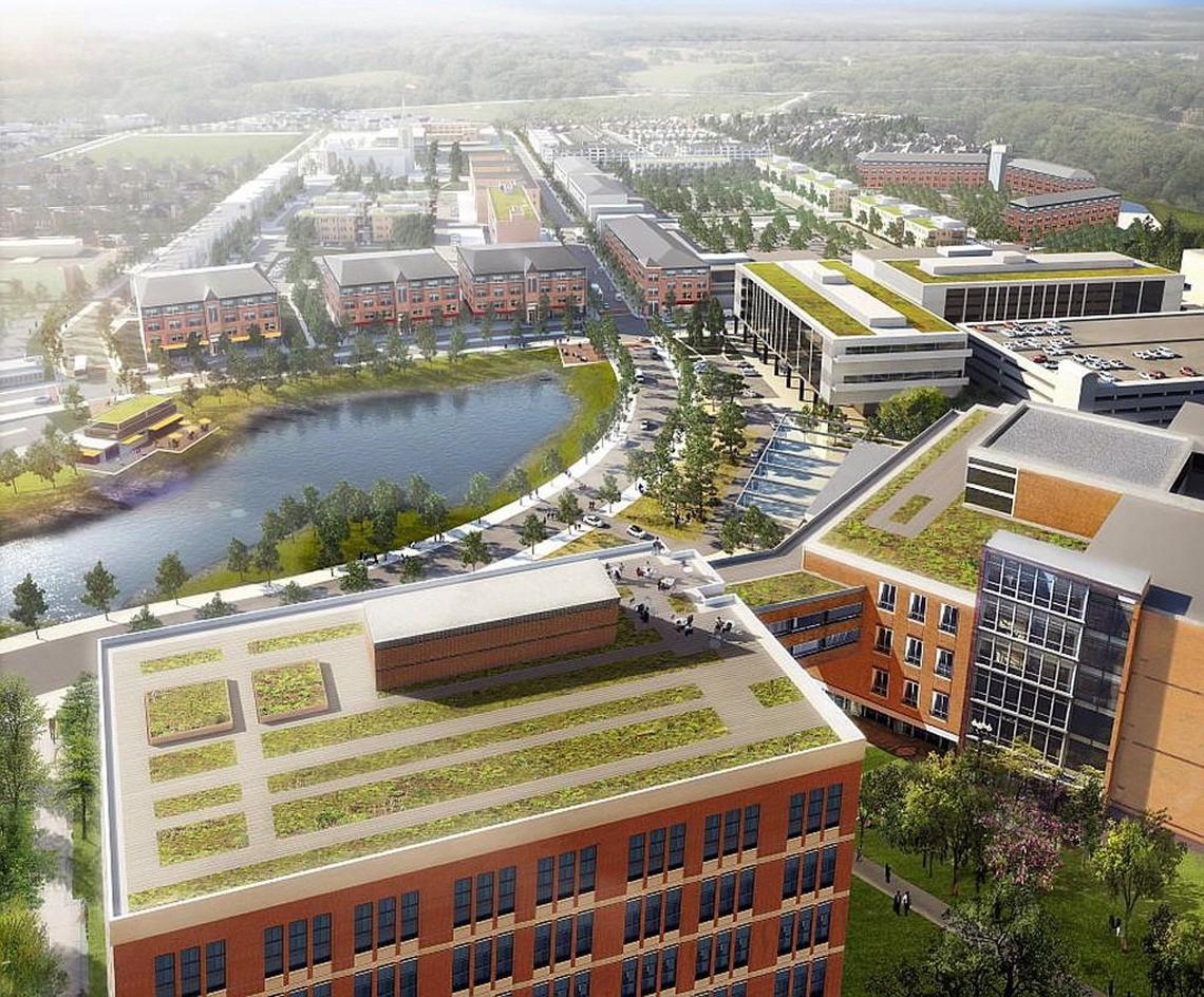 An overview shows the expanse of Chatham Park, a 7,100-acre community that could include 22 million square feet of retail, office, research and educational space.