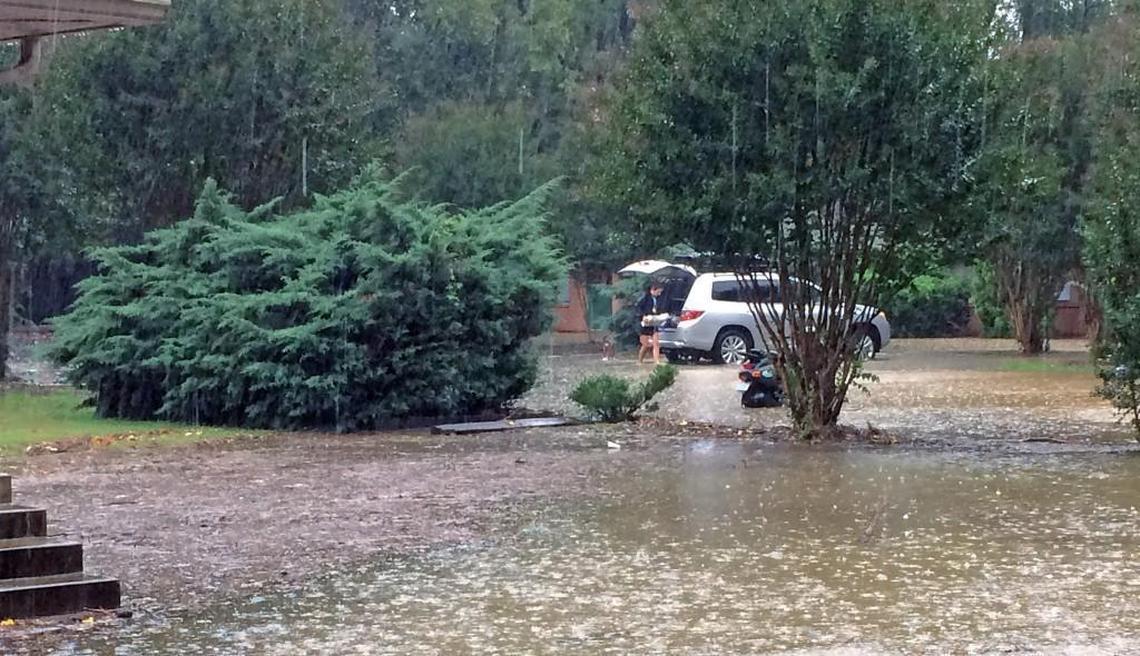 Areas downstream from the Carolina North campus, including near Camelot Village Condominiums, already face a high risk of flooding. Chapel Hill residents fear UNC’s construction of Carolina North will add to the danger.