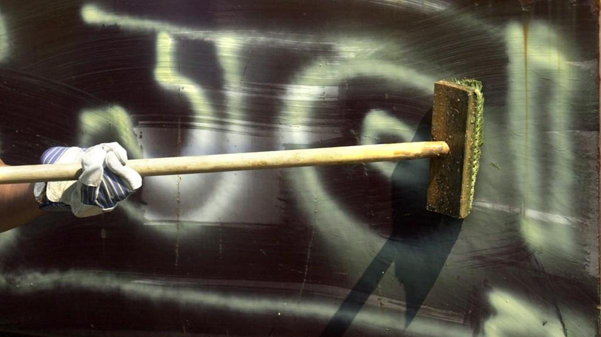 The City of Durham’s Impact Team spends each day cleaning up gang markings and other graffiti around the city.